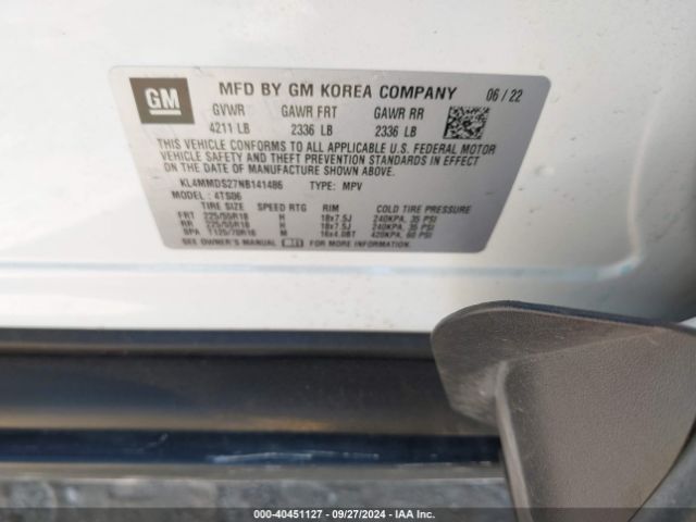 KL4MMDS27NB141486 Buick Encore Gx Fwd Select