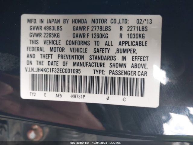JH4KC1F32EC001095 Acura RLX