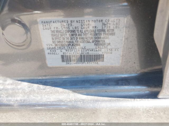 3N1CN8DV3PL852958 Nissan Versa 1.6 S Xtronic Cvt