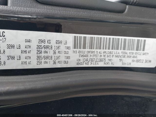 2018 JEEP GRAND CHEROKEE 1C4RJFBG7JC136675 Photo 8