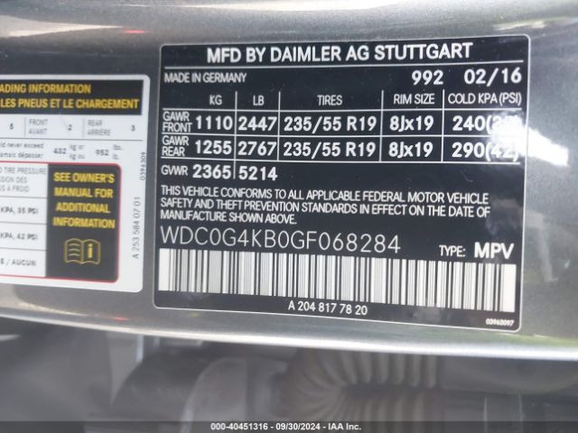 WDC0G4KB0GF068284 Mercedes-Benz Glc 300 4matic