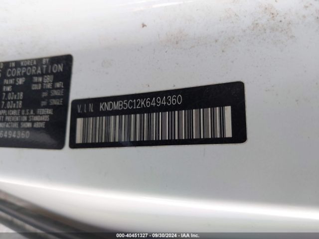 KNDMB5C12K6494360 KIA SEDONA EX