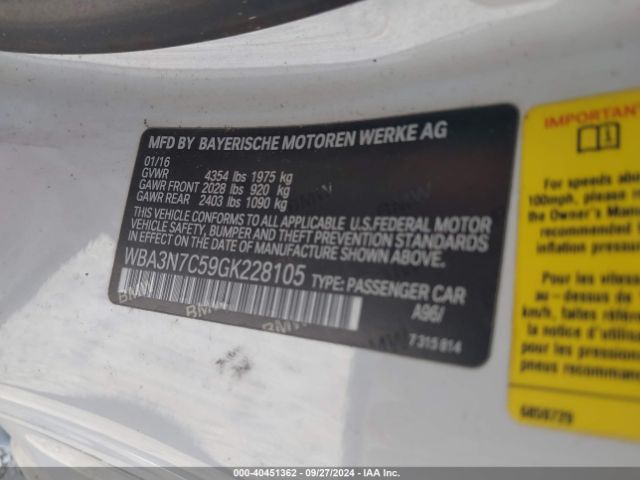WBA3N7C59GK228105 BMW 428i
