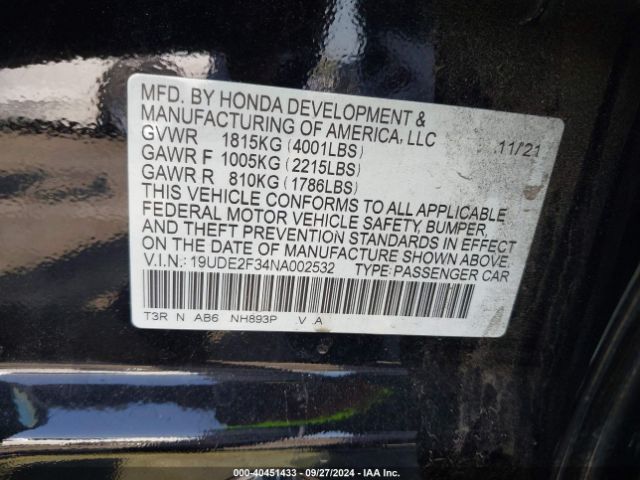 19UDE2F34NA002532 Acura Ilx Standard