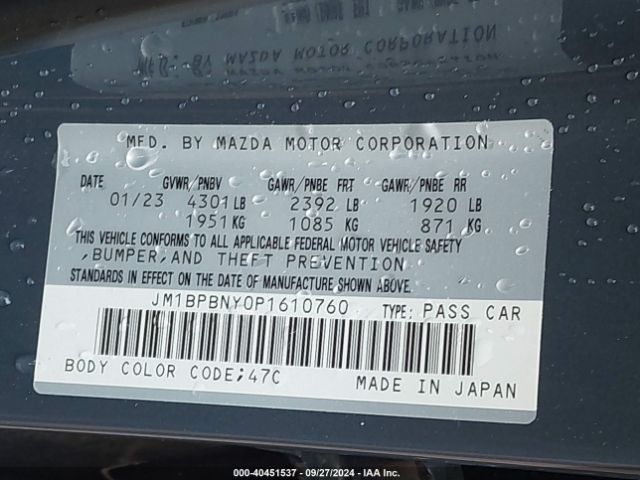 JM1BPBNY0P1610760 Mazda Mazda3 2.5 Turbo Premium Plus