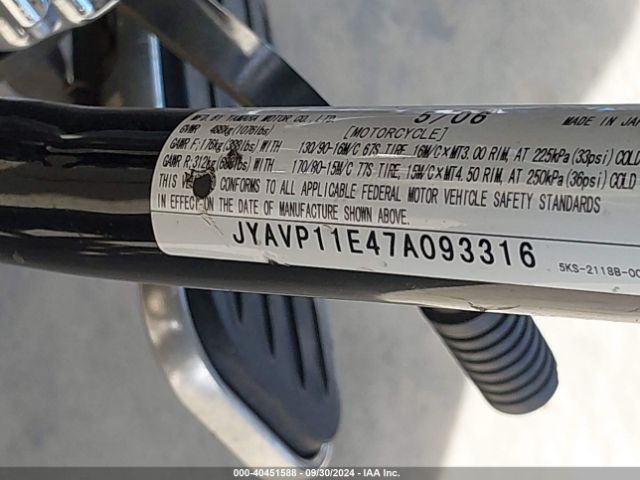 2007 YAMAHA XVS1100 JYAVP11E47A093316 Photo 9