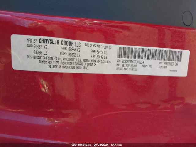 2012 FIAT 500 3C3CFFBR6CT360654 Photo 8