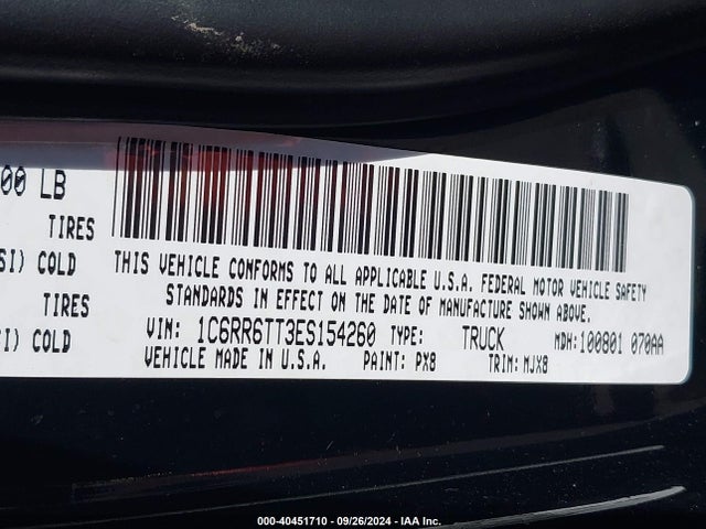 1C6RR6TT3ES154260 RAM 1500 Lone Star