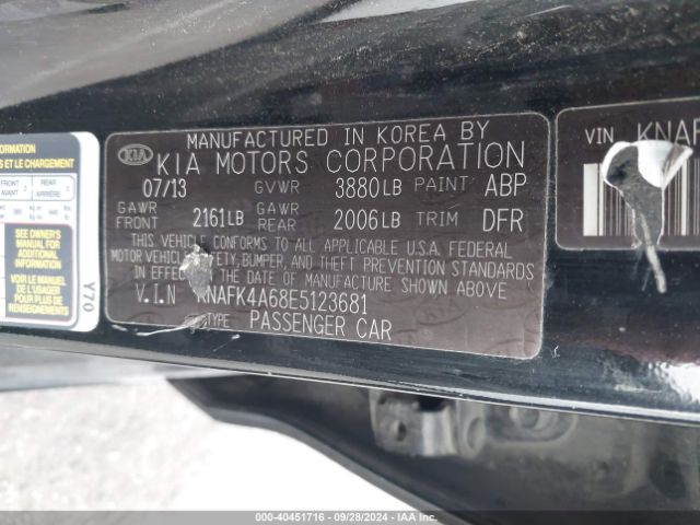 KNAFK4A68E5123681 KIA FORTE LX