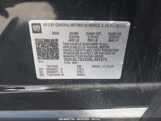 3GKALTEG0RL347271 GMC Terrain Awd Sle