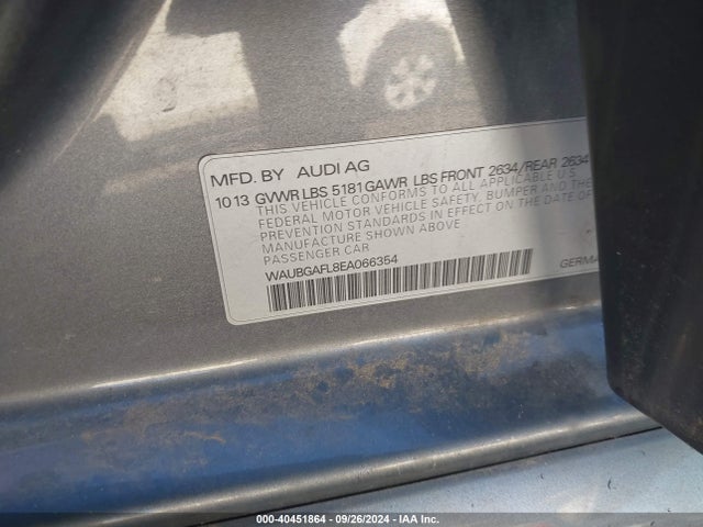 Audi S4 3.0t Premium Plus 2014 WAUBGAFL8EA066354 Image 9