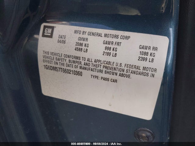 2006 CADILLAC CTS 1G6DM57T660210360 Photo 8