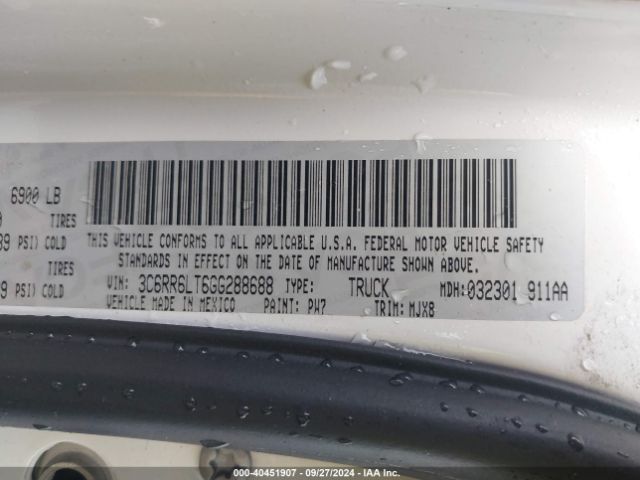 3C6RR6LT6GG288688 RAM 1500 Big Horn