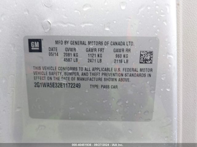 2G1WA5E32E1172249 Chevrolet Impala Limited Ls