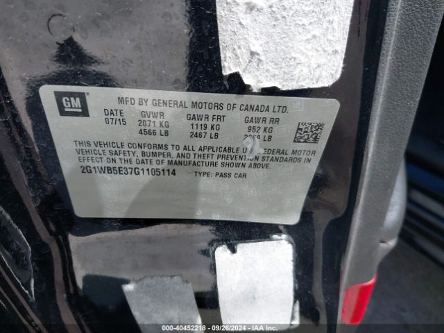 2G1WB5E37G1105114 Chevrolet Impala Limited Lt