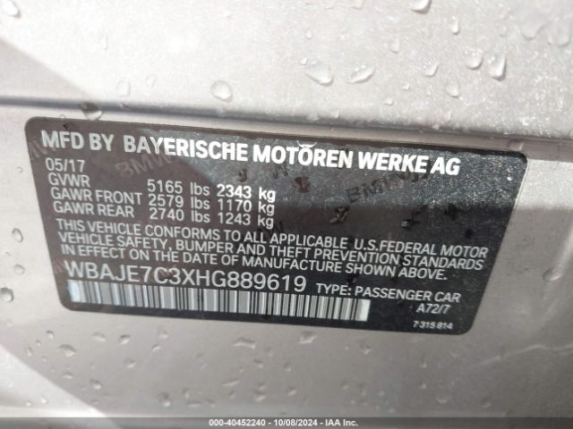 WBAJE7C3XHG889619 BMW 540i Xdrive