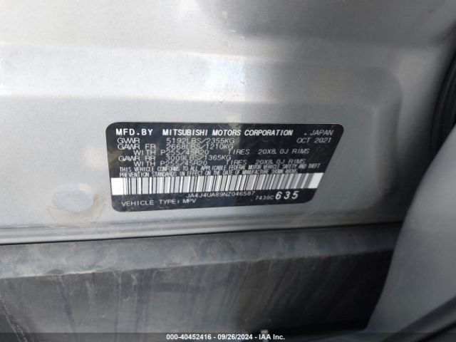 2022 MITSUBISHI OUTLANDER JA4J4UA89NZ046587 Photo 8