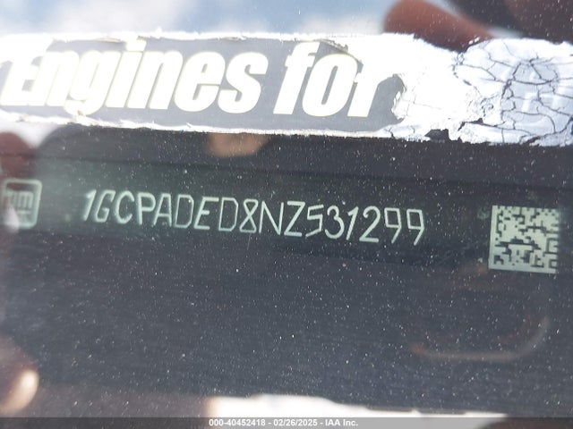 1GCPADED8NZ531299 Chevrolet Silverado 1500 2wd  Short Bed Rst