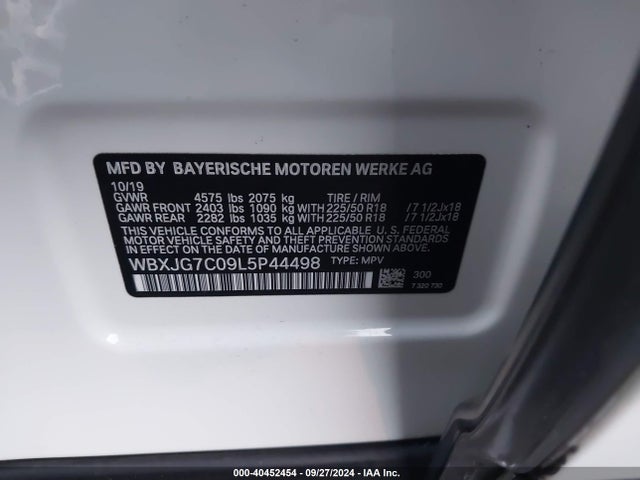 WBXJG7C09L5P44498 BMW X1 Sdrive28i