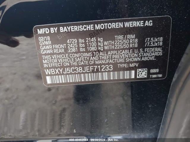 WBXYJ5C38JEF71233 BMW X2 Xdrive28i