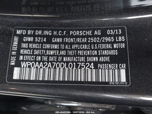 2013 PORSCHE PANAMERA WP0AA2A70DL017524 Photo 8