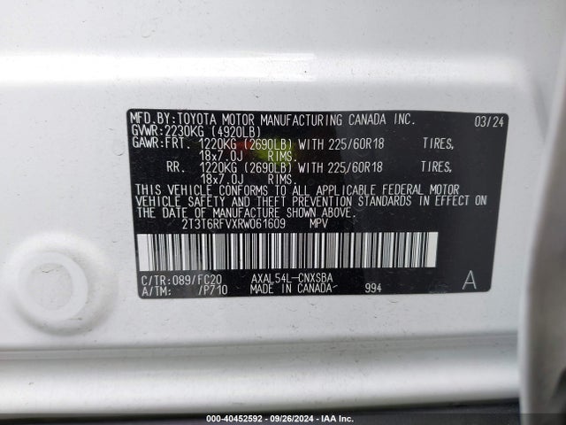 Toyota Rav4 Hybrid Se 2024 2T3T6RFVXRW061609 Image 9