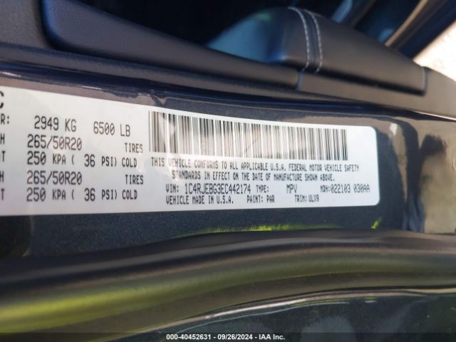 1C4RJEBG3EC442174 Jeep Grand Cherokee Limited