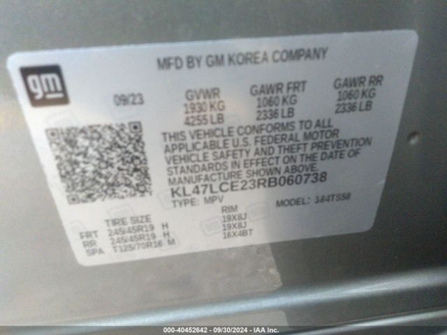 KL47LCE23RB060738 Buick Envista Avenir Fwd