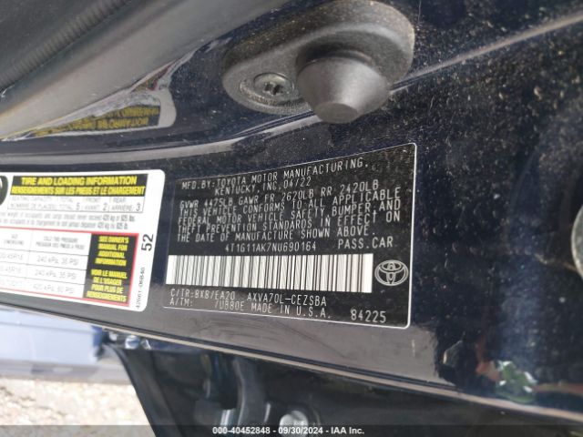 4T1G11AK7NU690164 Toyota CAMRY SE