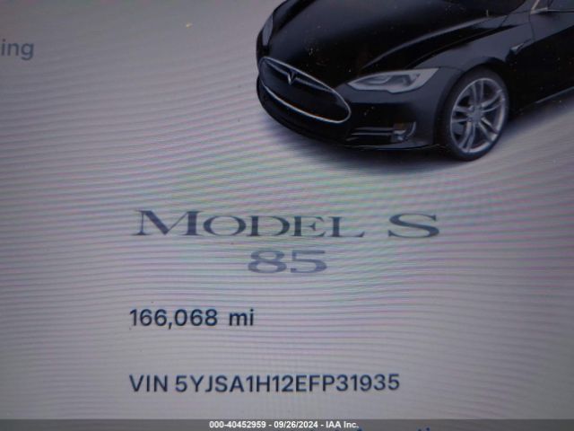5YJSA1H12EFP31935 Tesla Model S P85