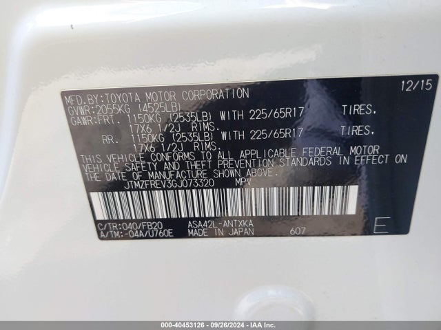 Toyota RAV4 LE 2016 JTMZFREV3GJ073320 Image 9