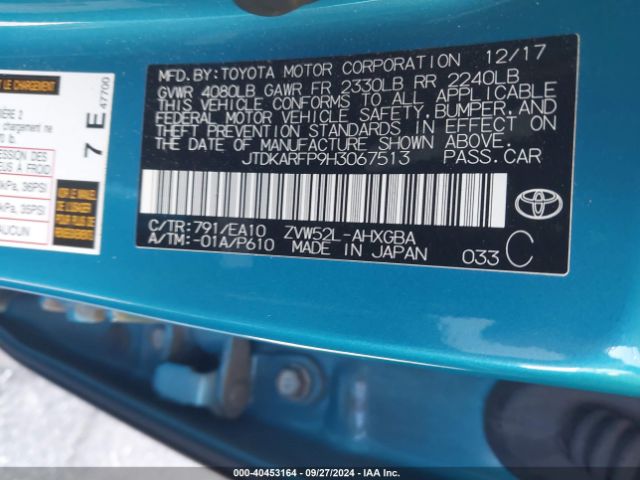 JTDKARFP9H3067513 Toyota Prius Prime Premium