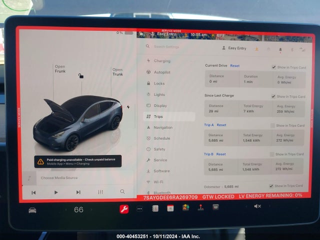 2024 TESLA MODEL Y 7SAYGDEE6RA269709 Photo 6