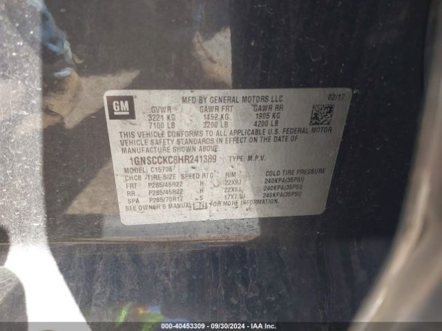 1GNSCCKC8HR241389 Chevrolet Tahoe Premier