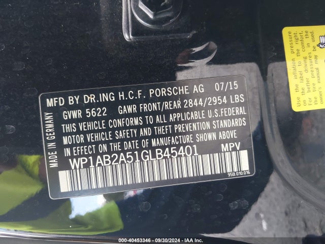 2016 PORSCHE MACAN WP1AB2A51GLB45401 Photo 8