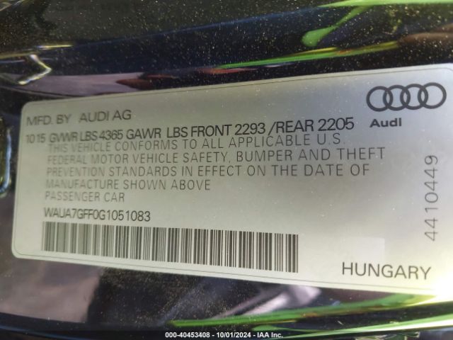WAUA7GFF0G1051083 Audi A3 1.8t Premium