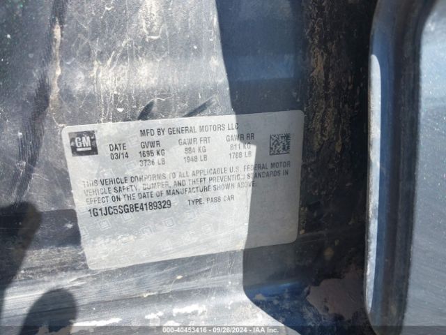 1G1JC5SG8E4189329 Chevrolet Sonic Lt Auto