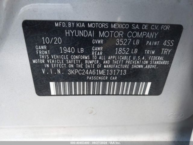 3KPC24A61ME131713 Hyundai ACCENT SE