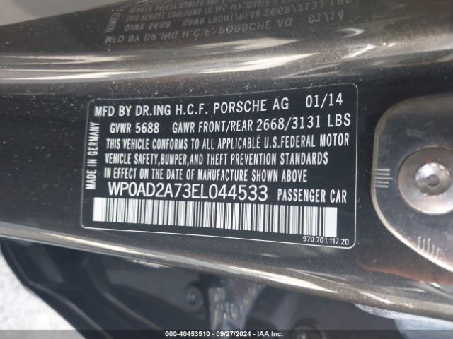 WP0AD2A73EL044533 Porsche Panamera E-hybrid S