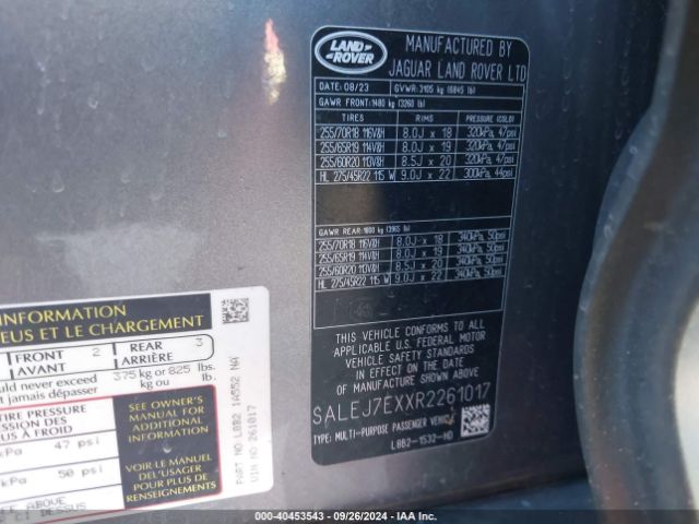 SALEJ7EXXR2261017 Land Rover Defender 110 P300