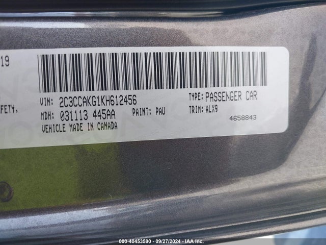 2C3CCAKG1KH612456 Chrysler 300 Limited Awd