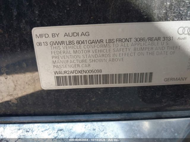WAUR2AFDXEN005098 Audi A8 L 4.0t