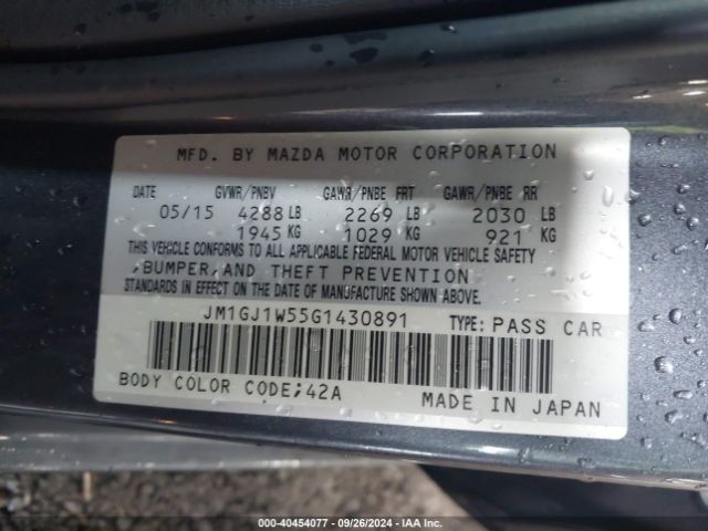 JM1GJ1W55G1430891 Mazda Mazda6 I Grand Touring