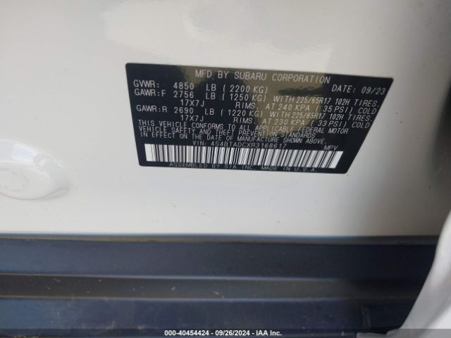 4S4BTADCXR3168617 Subaru Outback Premium