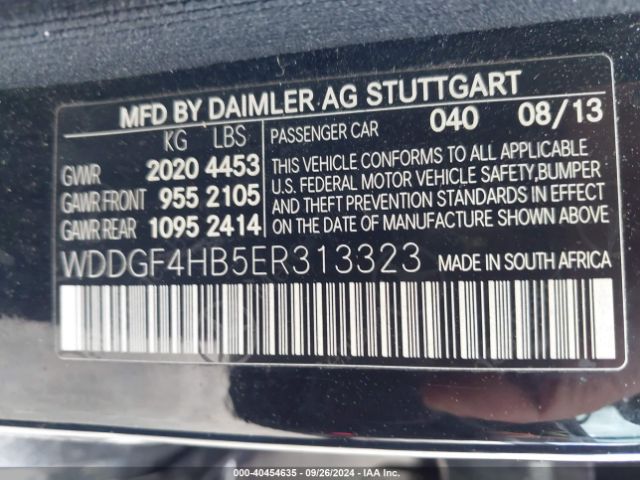 WDDGF4HB5ER313323 Mercedes-Benz C 250 Luxury/sport