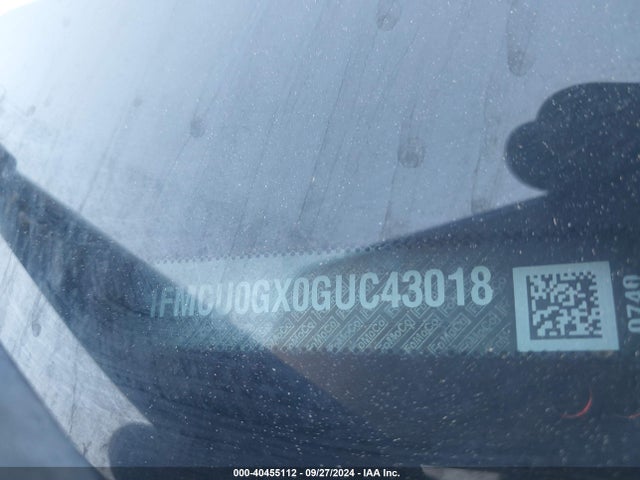 Ford ESCAPE SE 2016 1FMCU0GX0GUC43018 Image 9