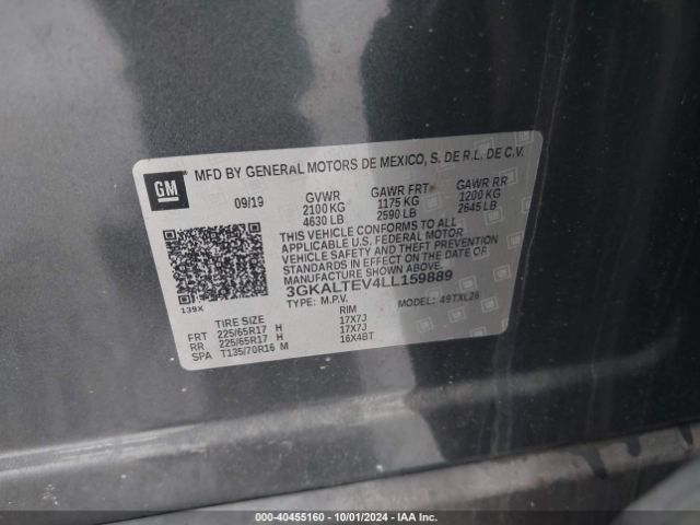 3GKALTEV4LL159889 GMC Terrain Awd Sle