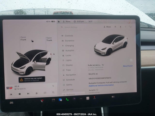 2021 TESLA MODEL Y 5YJYGDEEXMF076973 Photo 6