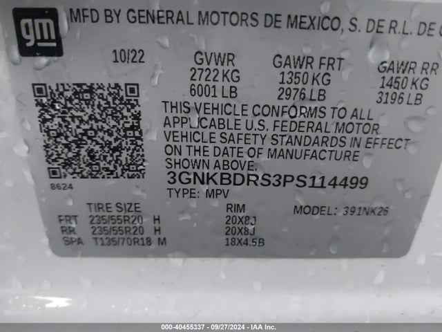 Chevrolet Blazer Fwd 3lt 2023 3GNKBDRS3PS114499 Image 9