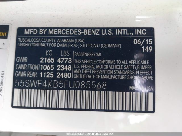 55SWF4KB5FU085568 Mercedes-Benz C 300